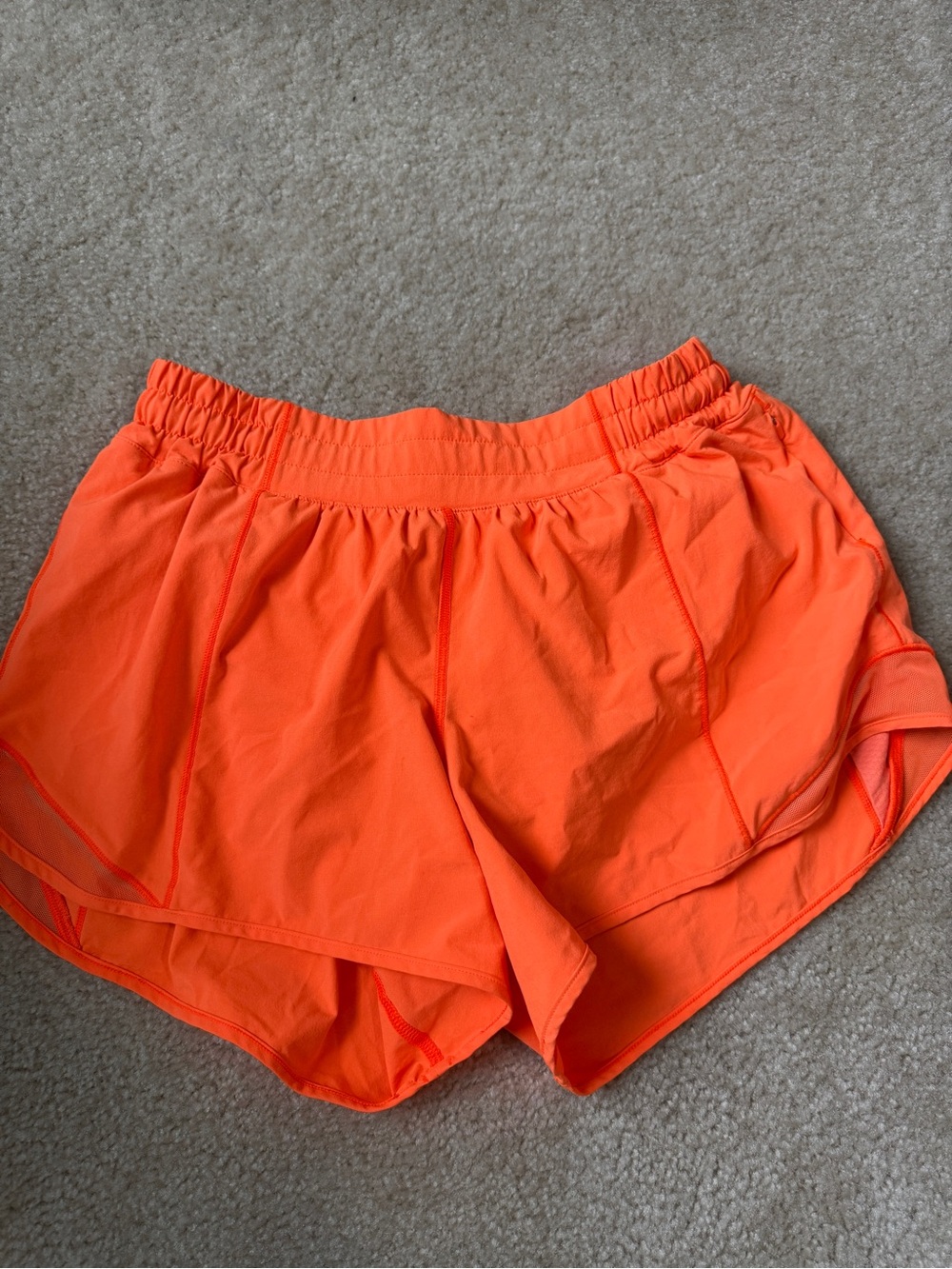 lululemon athletica Women's Neon Orange Running Shorts